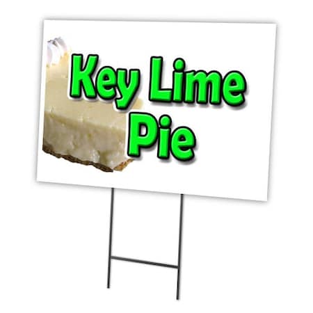 Key Lime Pie Yard Sign & Stake Outdoor Plastic Coroplast Window
